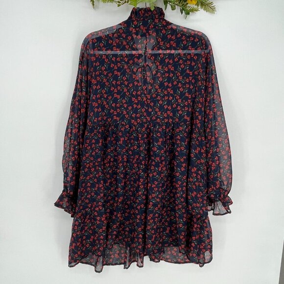 VICI Curves Ahead FLORAL TIERED BABYDOLL DRESS Size Medium - Picture 3 of 8